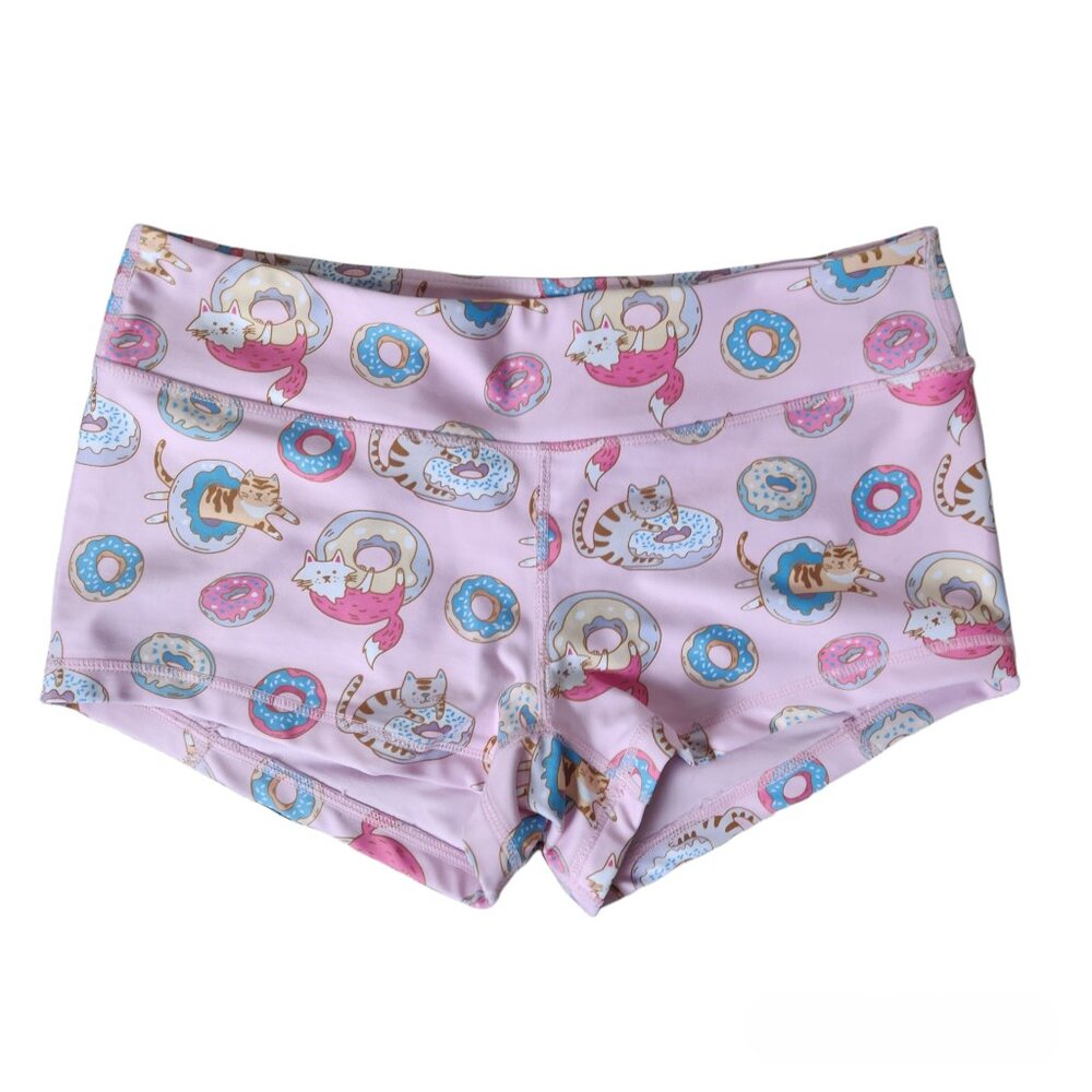 KFT Pink Donut and Cat CrossFit Shorts Medium